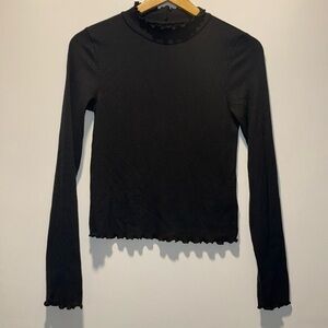 American Eagle Long Sleeve Soft & Sexy Plush Mock T-Shirt